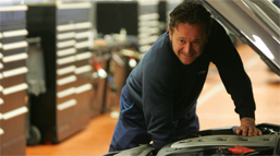 Man under bonnet